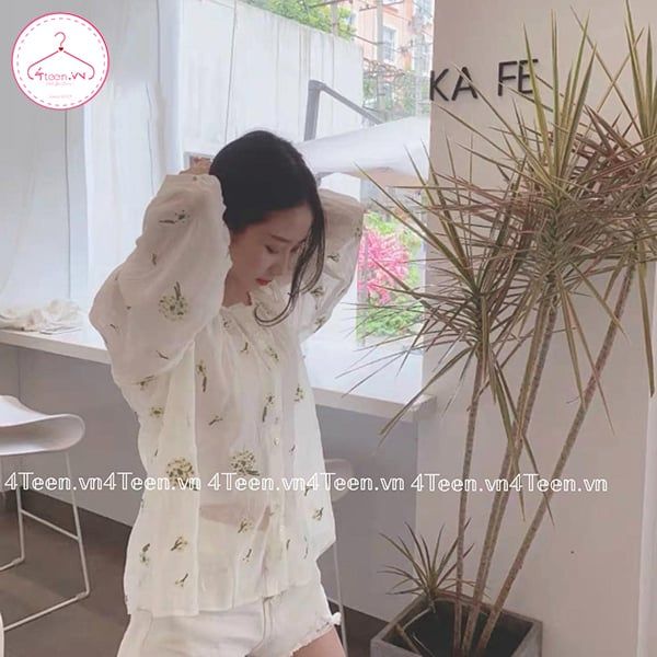 Sơ mi voan mỏng 2 lớp lót thun
