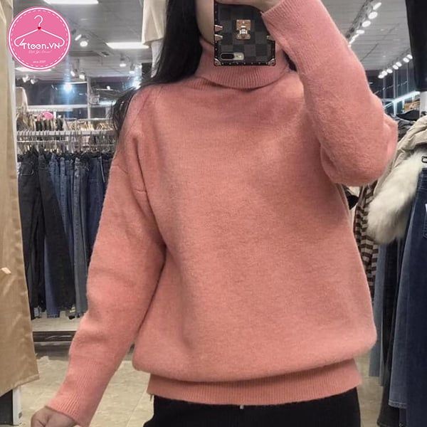 Áo len nỉ nữ mùa đông dáng ôm nhẹ
