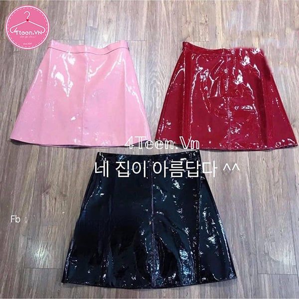 Chân váy da bóng ngắn ôm body