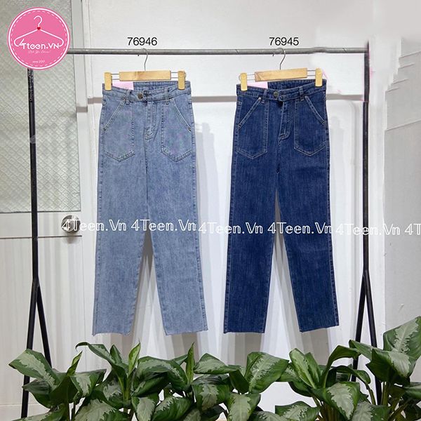 Quần bò nữ dáng baggy
