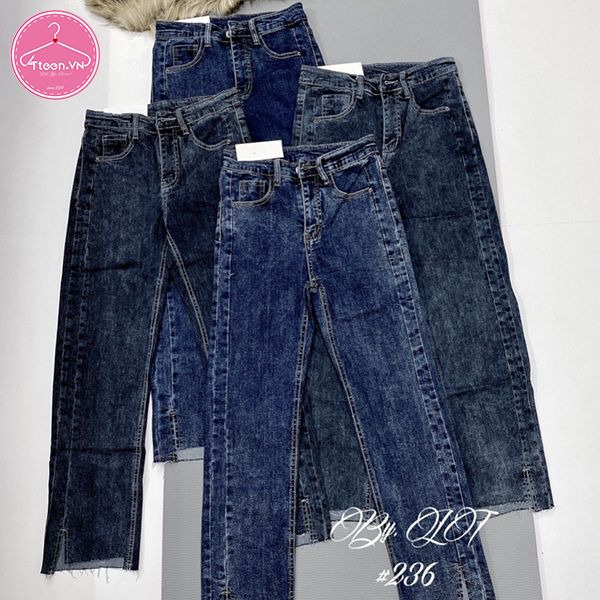 Quần jeans nữ ống suông