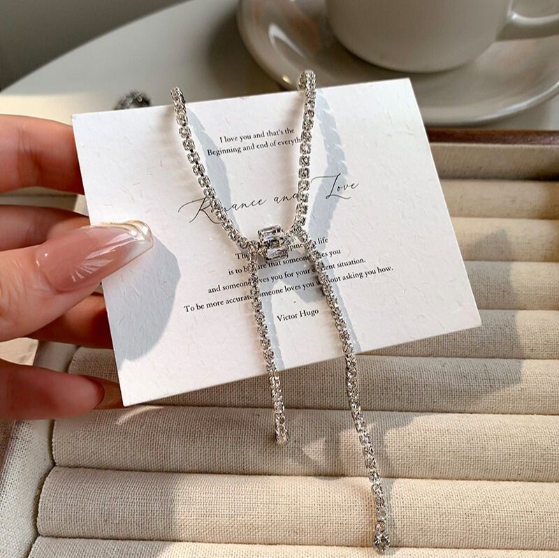 Dây chuyền nữ choker đính đá-N01