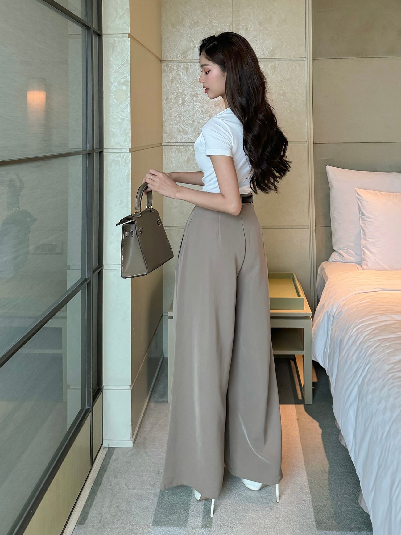 Quần suông công sở dài ống rộng Q2719