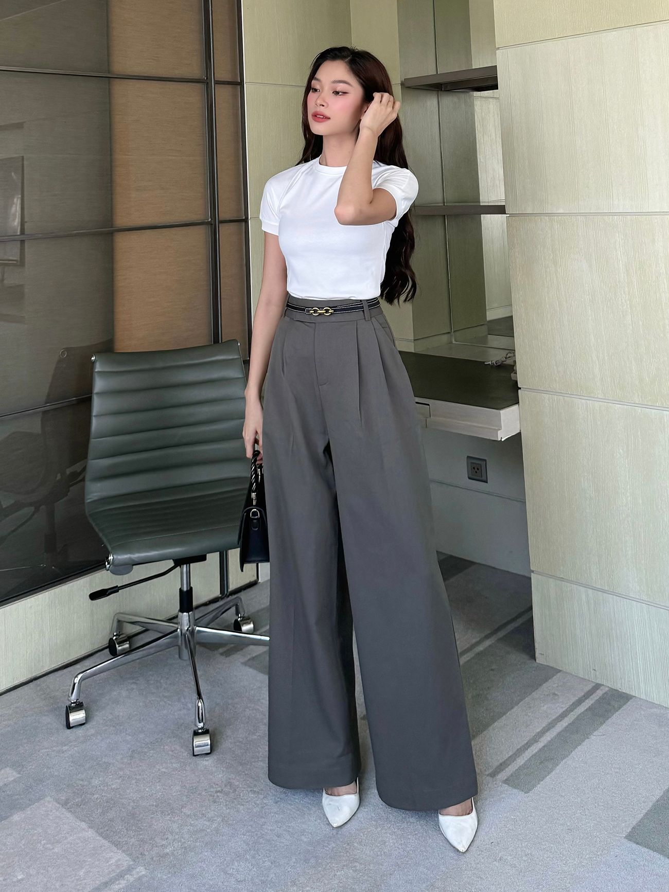 Quần suông công sở ống rộng - Q2275