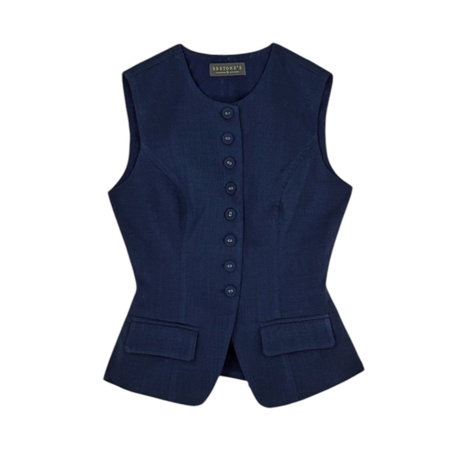 Áo gile công sở nút bọc cotton A4398A