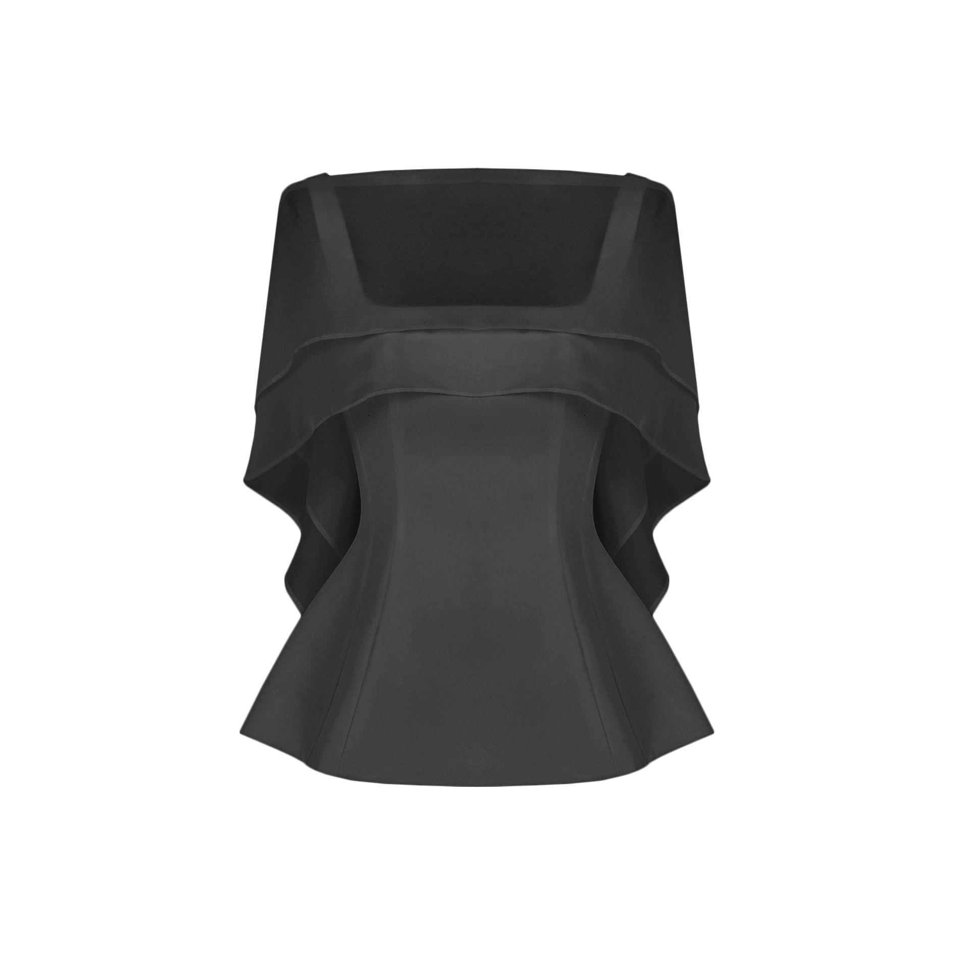 Áo kiểu tiệc cotton peplum A4371A