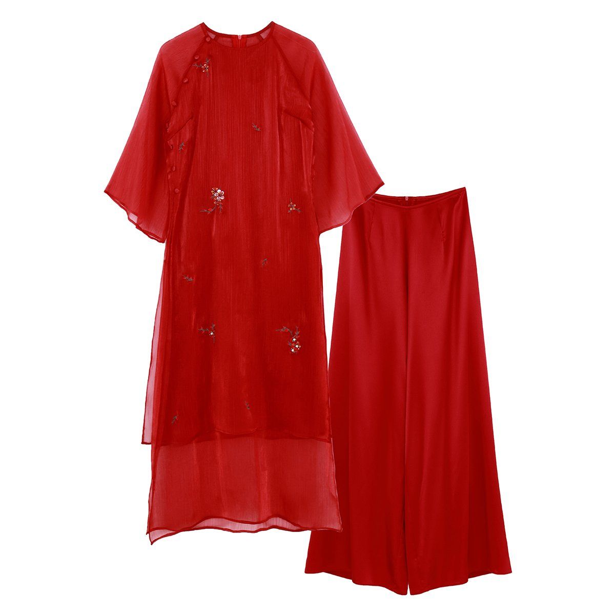 Set áo dài raglan đính đá - K4181A