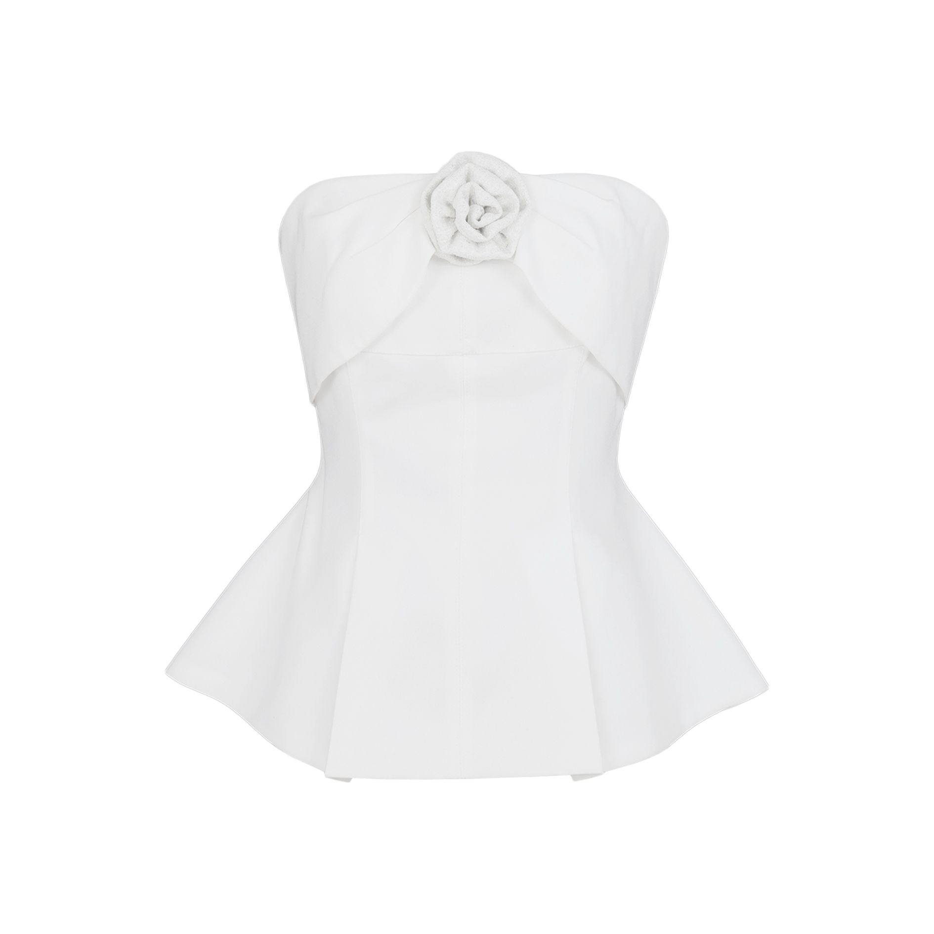 Áo kiểu peplum kết hoa vải - A4254A