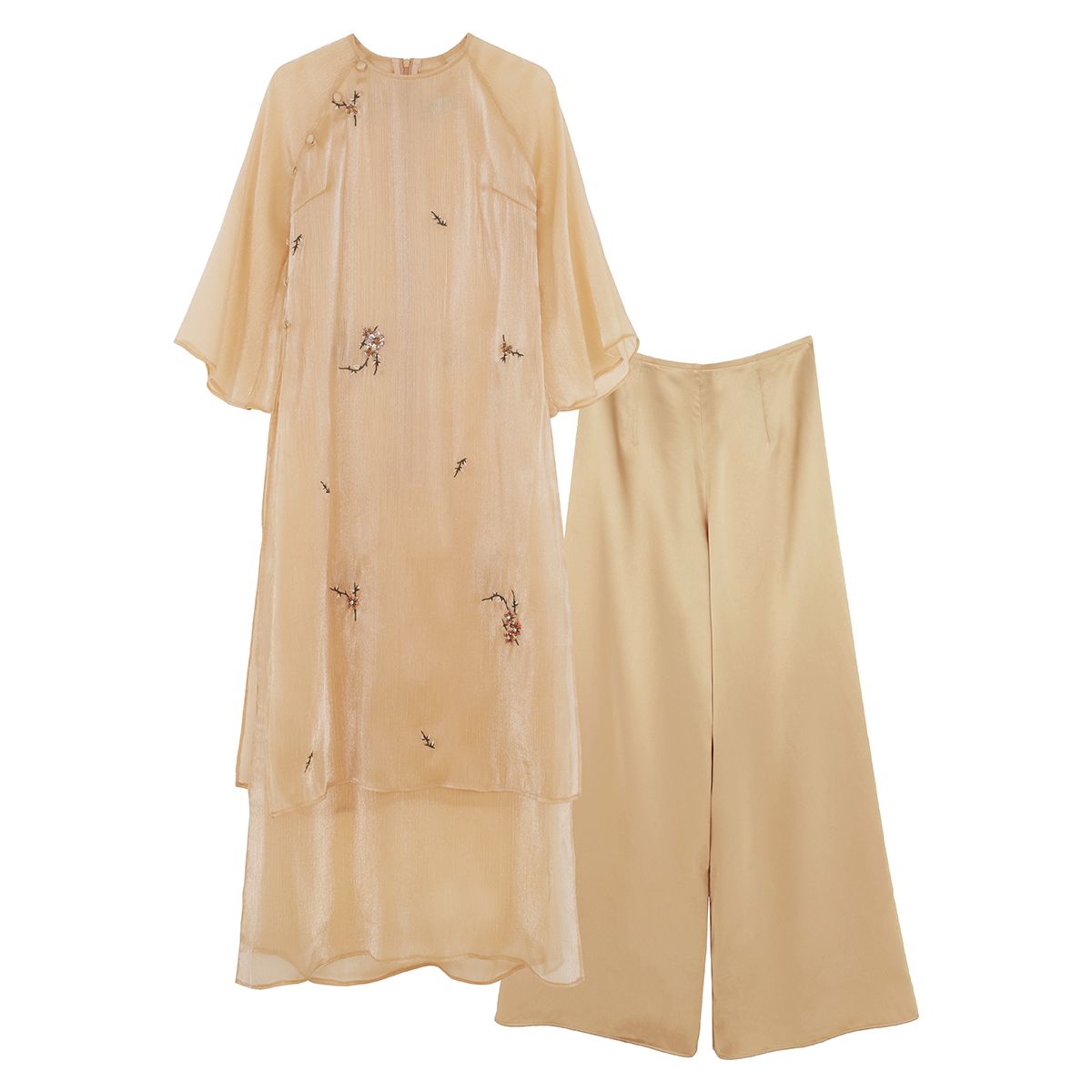 Set áo dài raglan đính đá - K4181A
