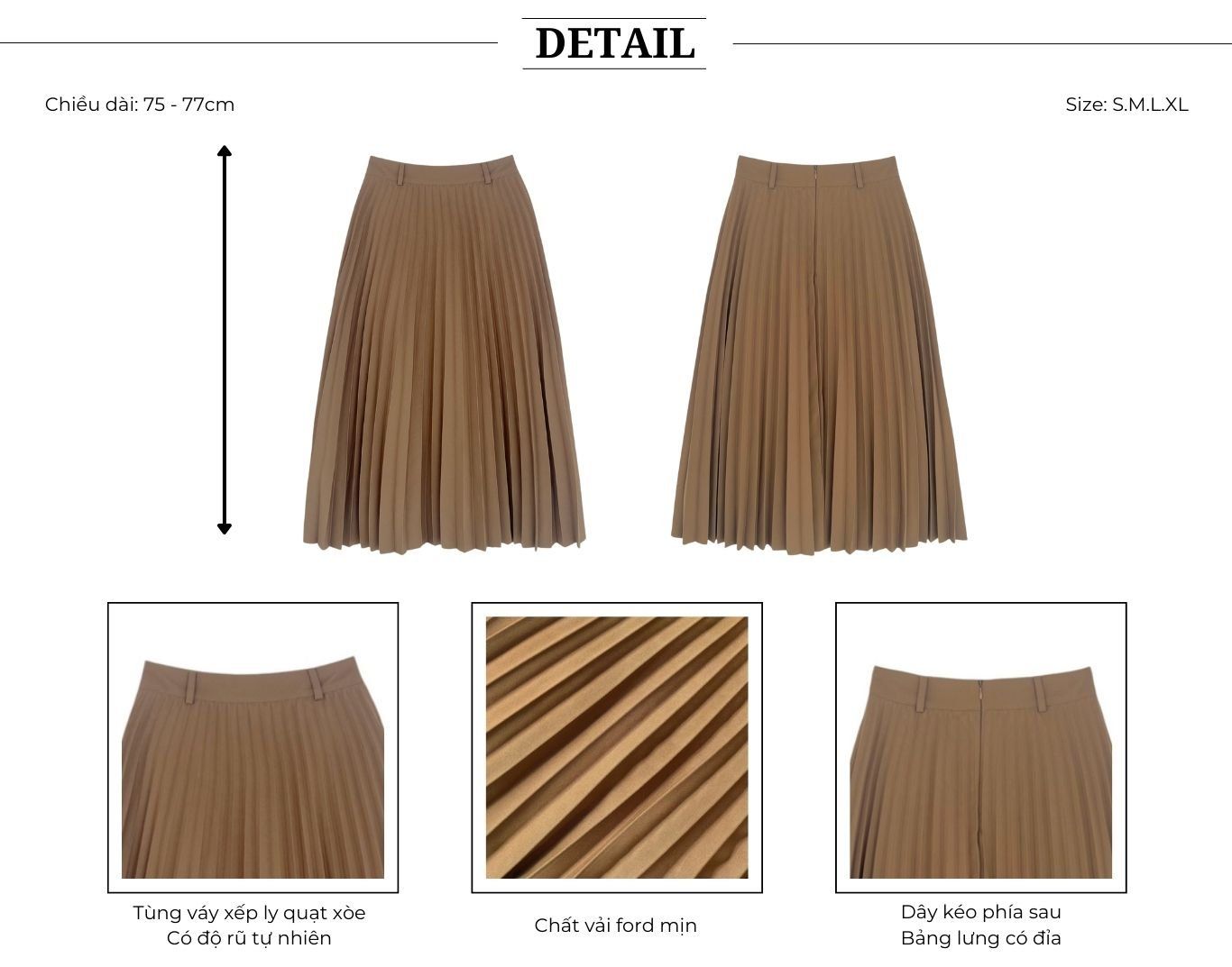 Chân váy xòe tiệc dài cotton V3920H