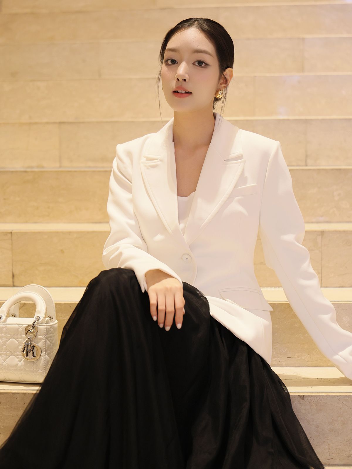 Chân váy xòe tiệc dài lưới tulle V4468A