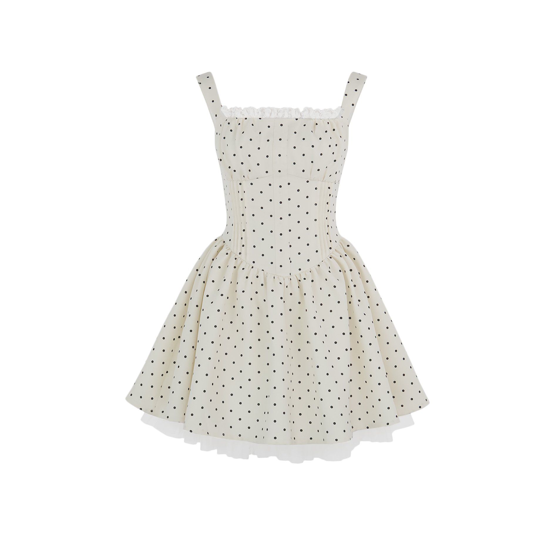Đầm 2 dây dạo phố ngắn cotton xòe D4335B