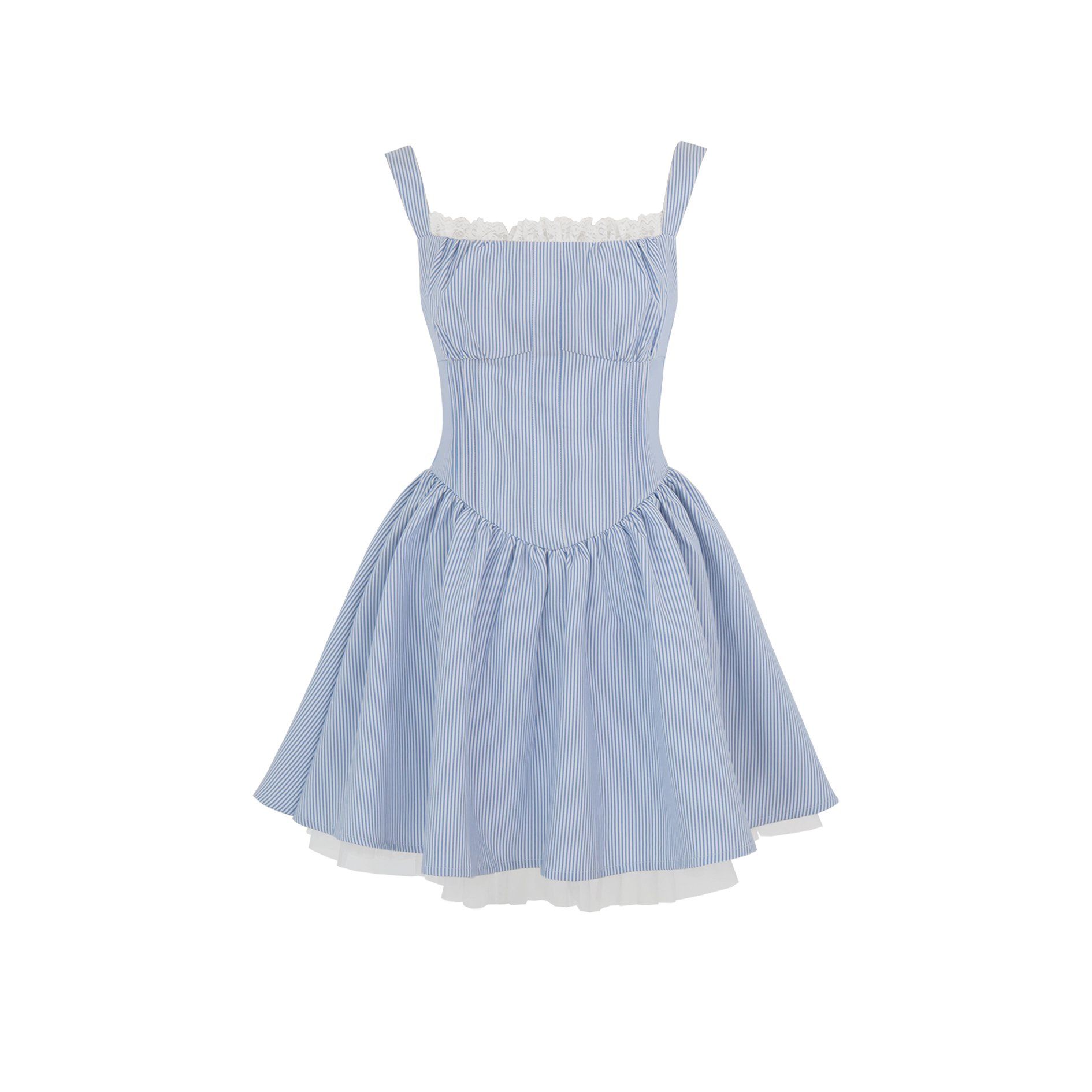 Đầm 2 dây dạo phố ngắn cotton xòe D4335B