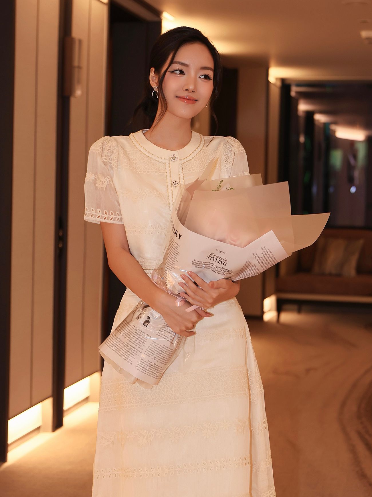 Set áo crop phối chân váy dài - K4203T