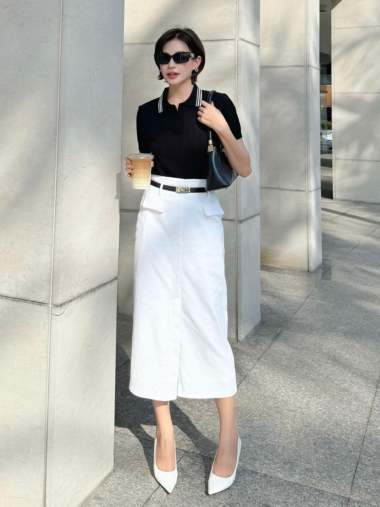 Áo polo trơn tay ngắn cổ trụ - A3767