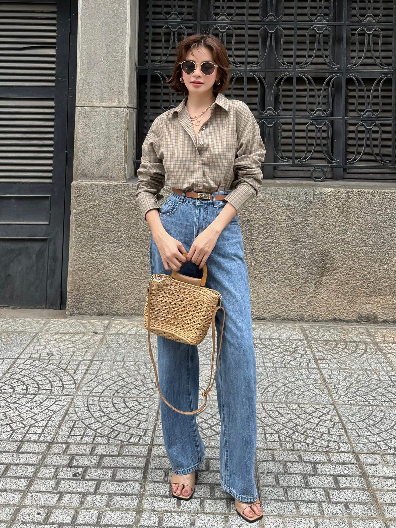 Sơ mi caro oversize-A3688