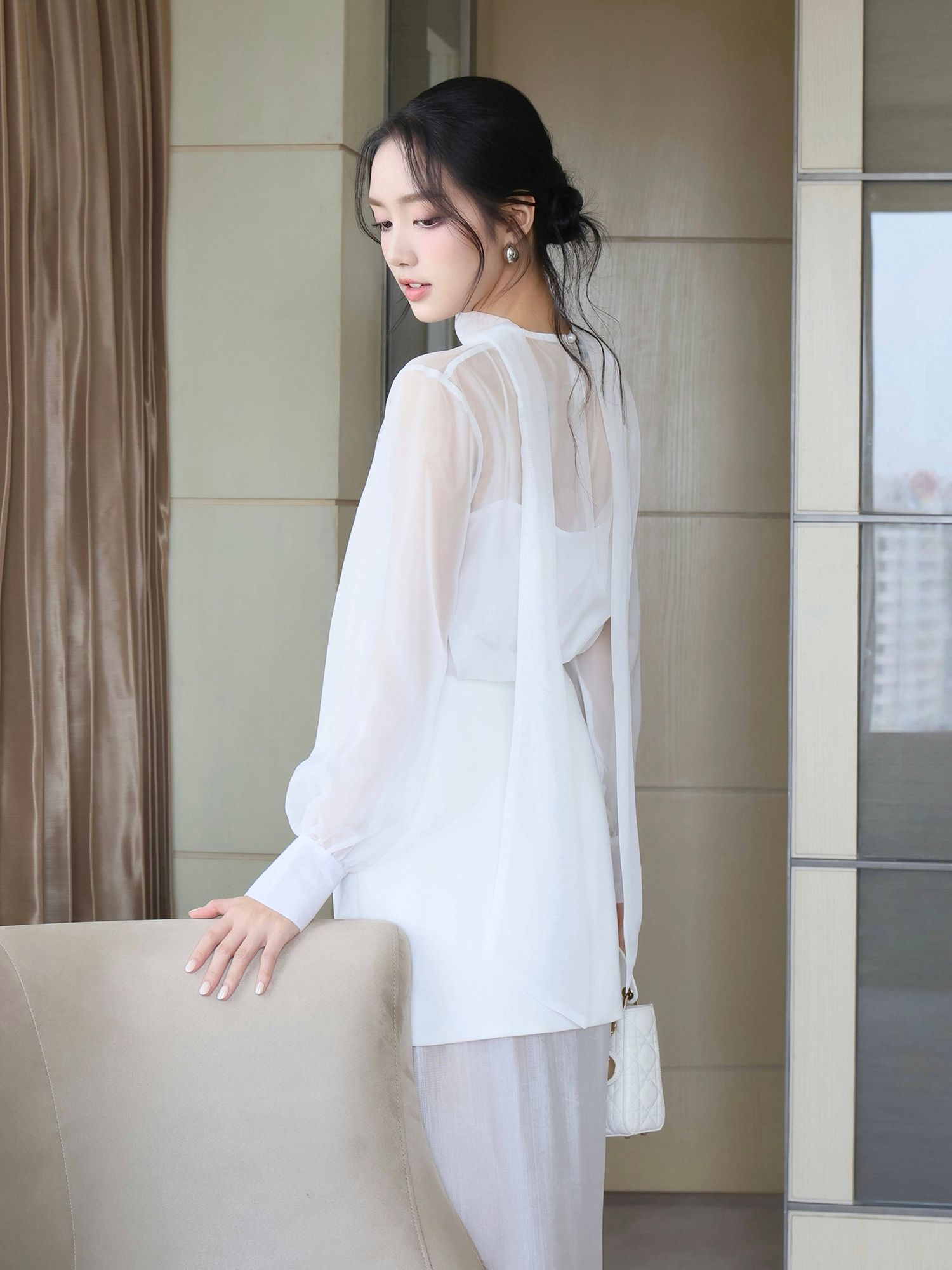 Áo 2 dây lụa cát bản nhỏ - A4319T