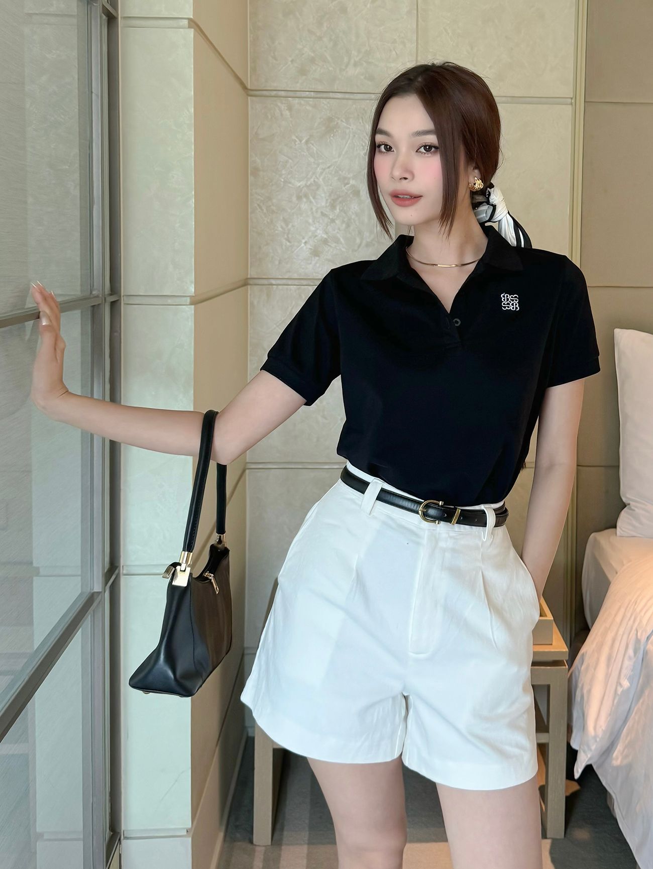 Áo thun polo thêu -A3731