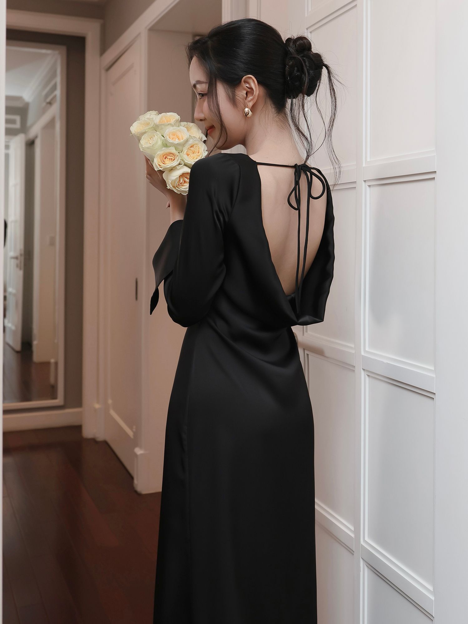 Đầm dự tiệc dài dáng suông - D4268B