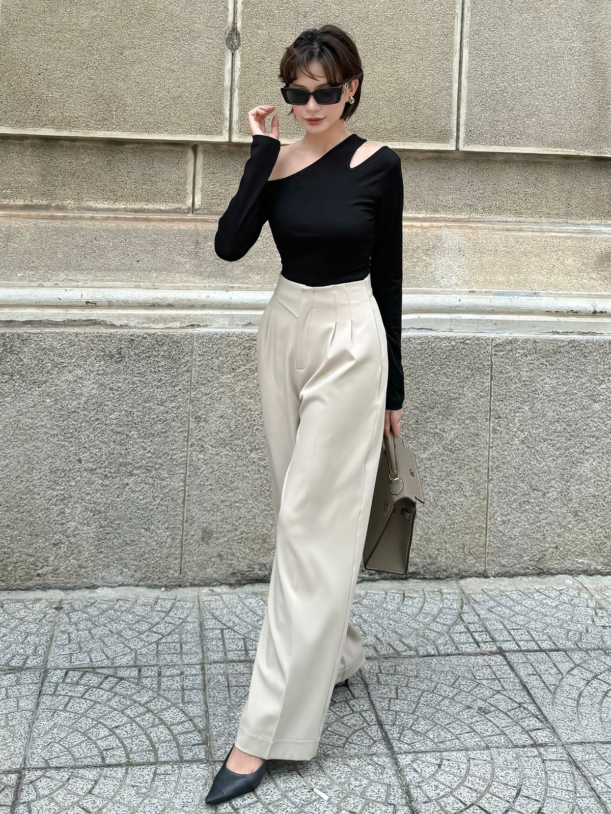 Áo thun tay dài khoét vai - A2267