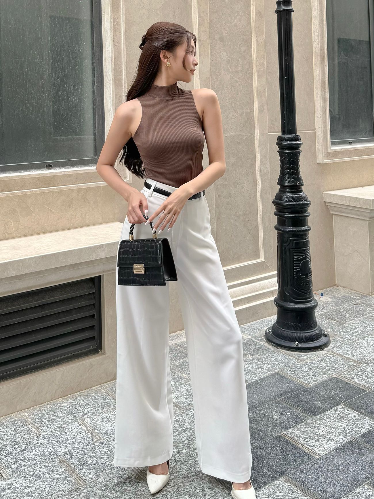 Áo thun gân cổ trụ sát nách - A2180S