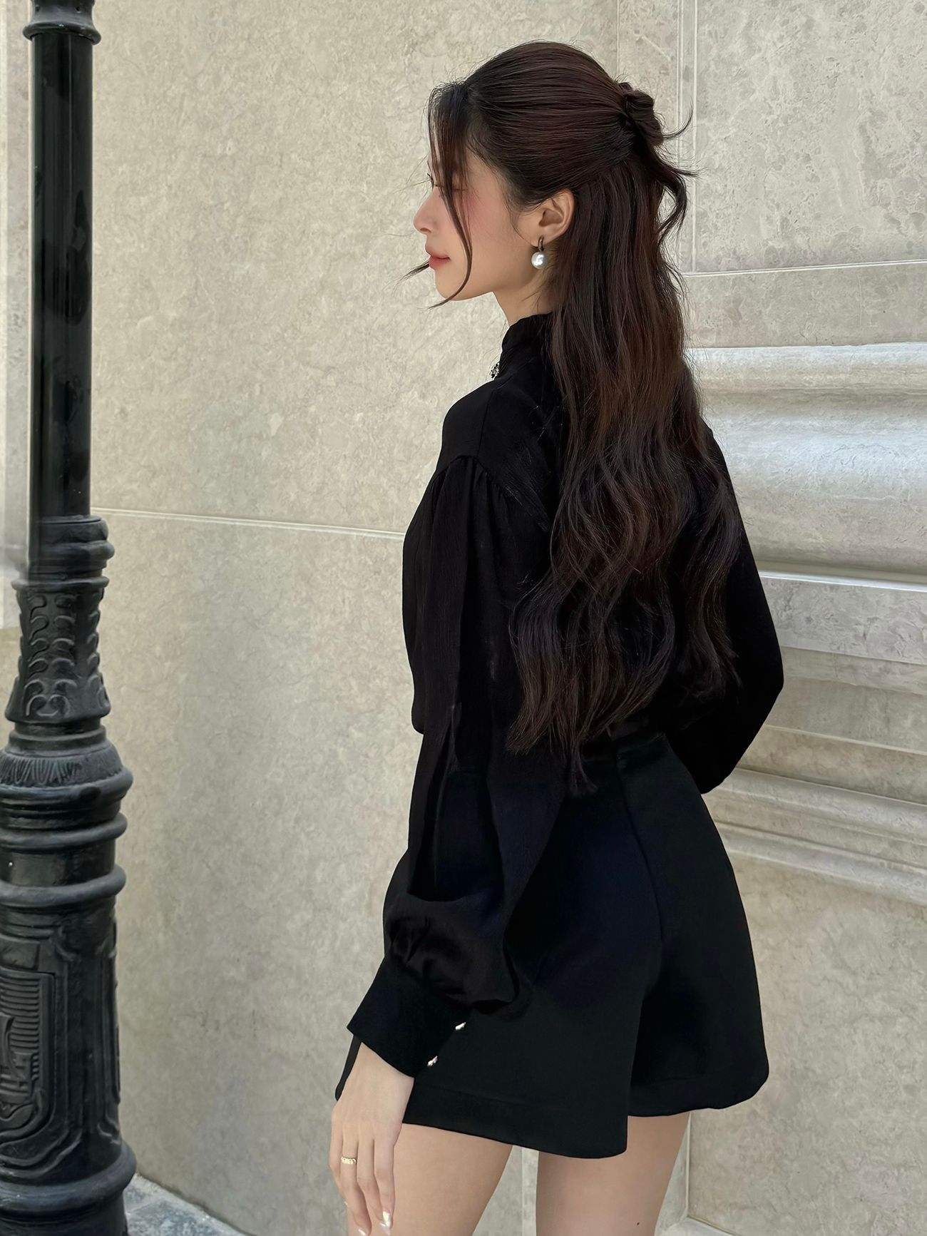 Quần váy ngắn lưng cao - V1258