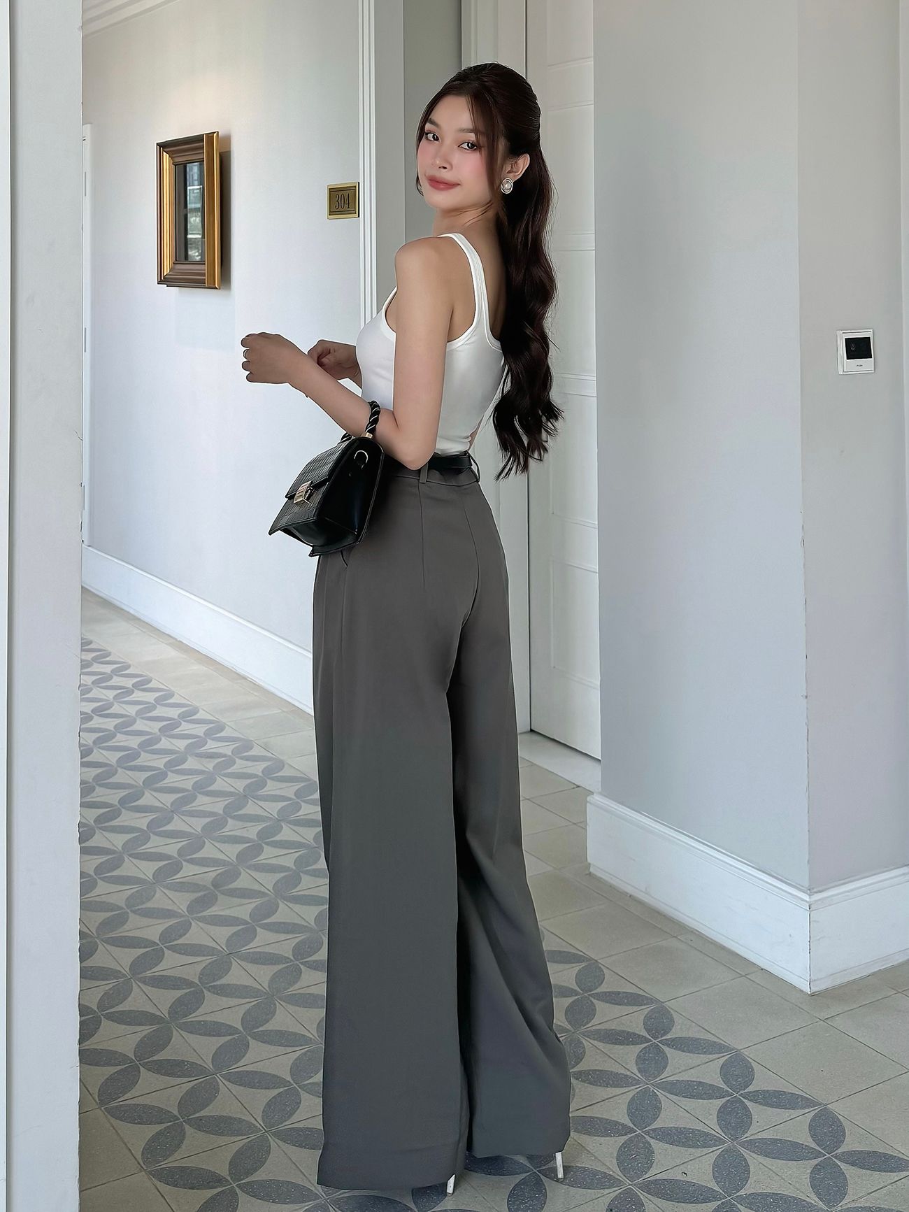Quần suông công sở ống rộng - Q2275
