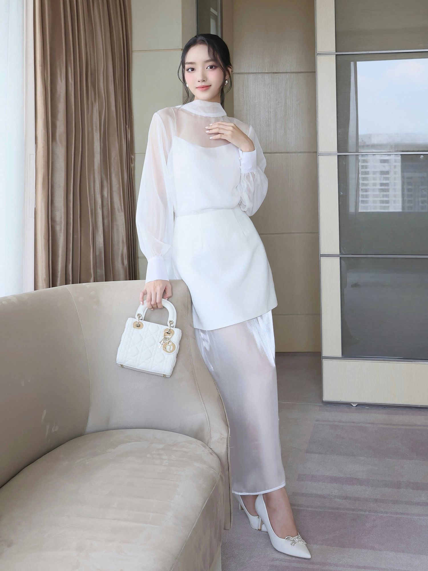 Áo 2 dây lụa cát bản nhỏ - A4319T