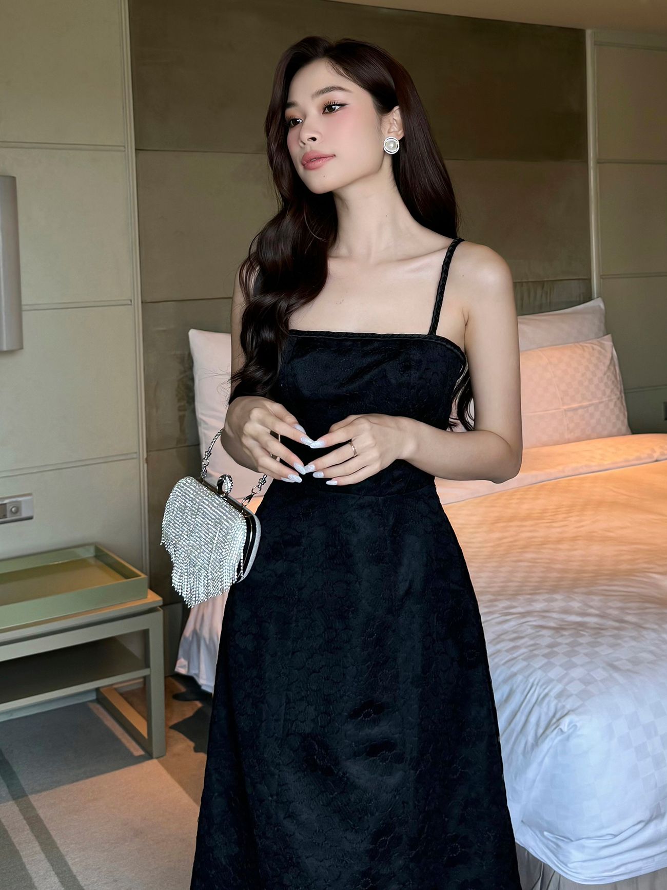 Đầm ren 2 dây cao cấp -D3476