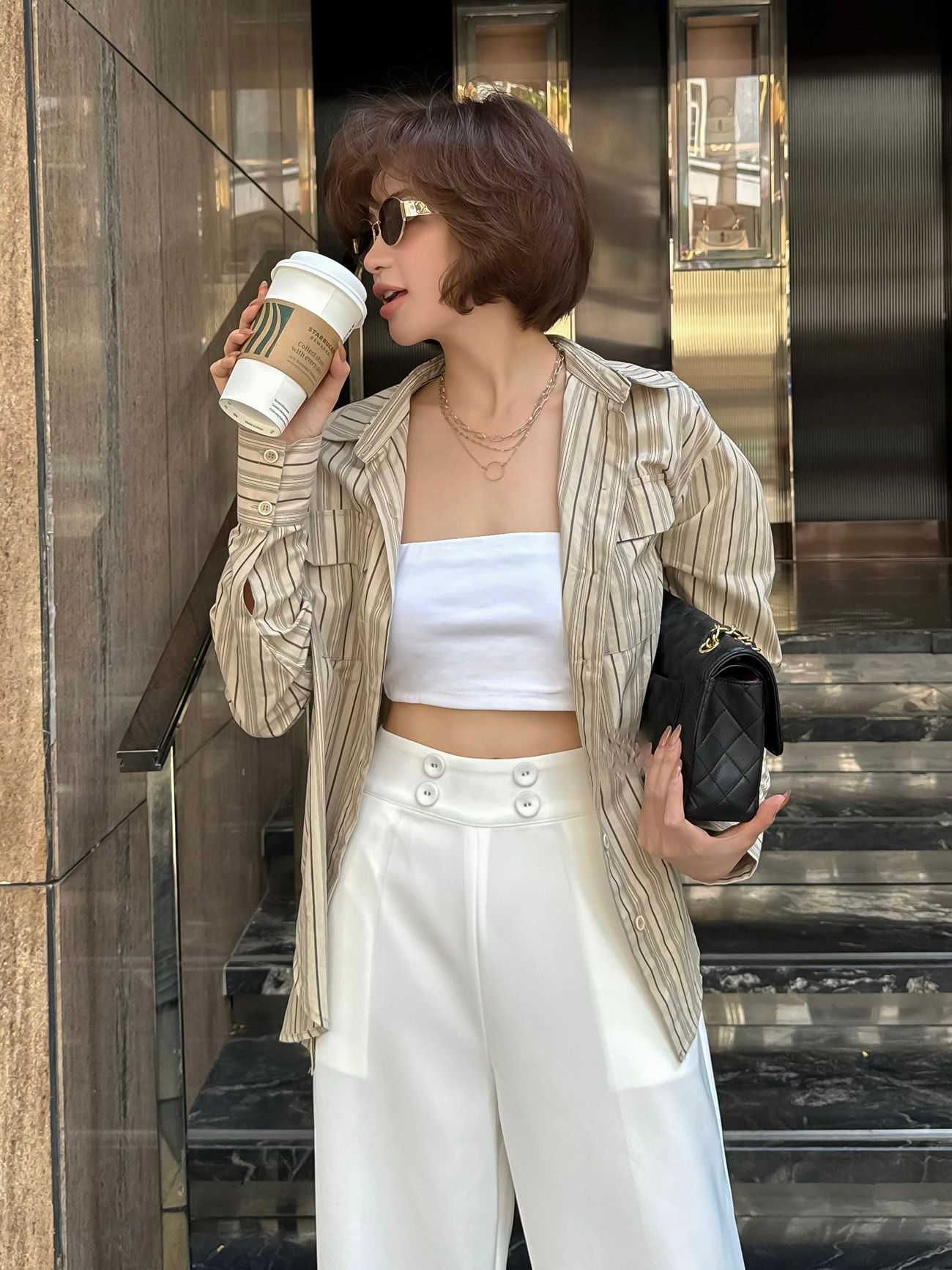Sơ mi sọc 2 túi -A3632