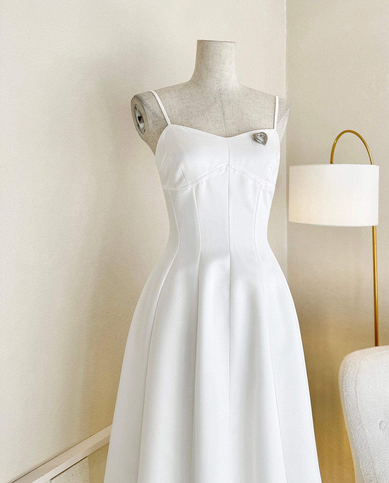 Đầm 2 dây xòe dáng dài-D2789