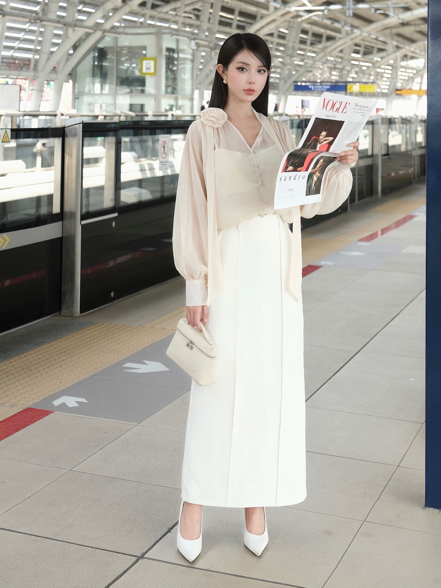 Áo kiểu công sở form rộng - A4273T