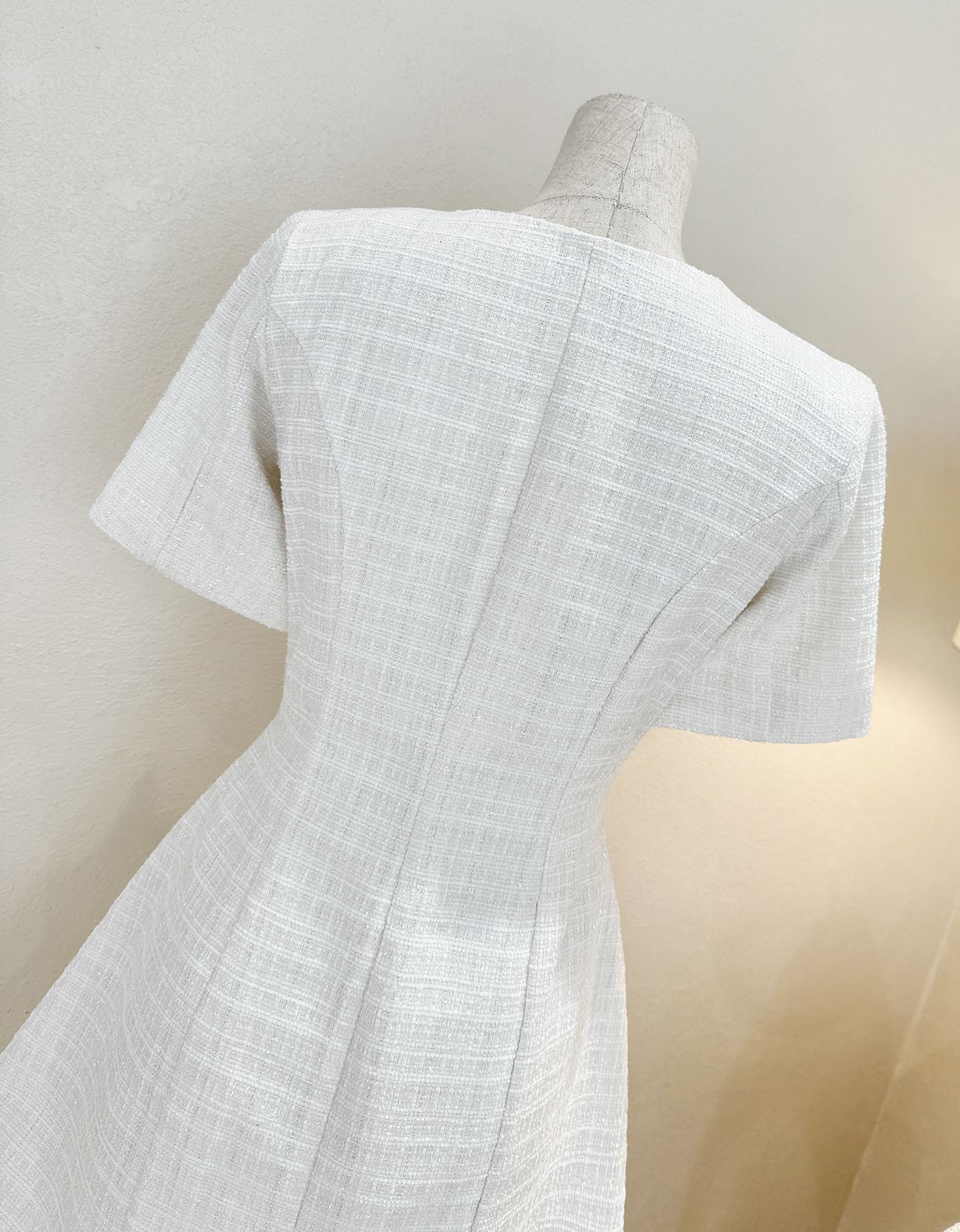Đầm sơ mi tay ngắn phối nút - D2941
