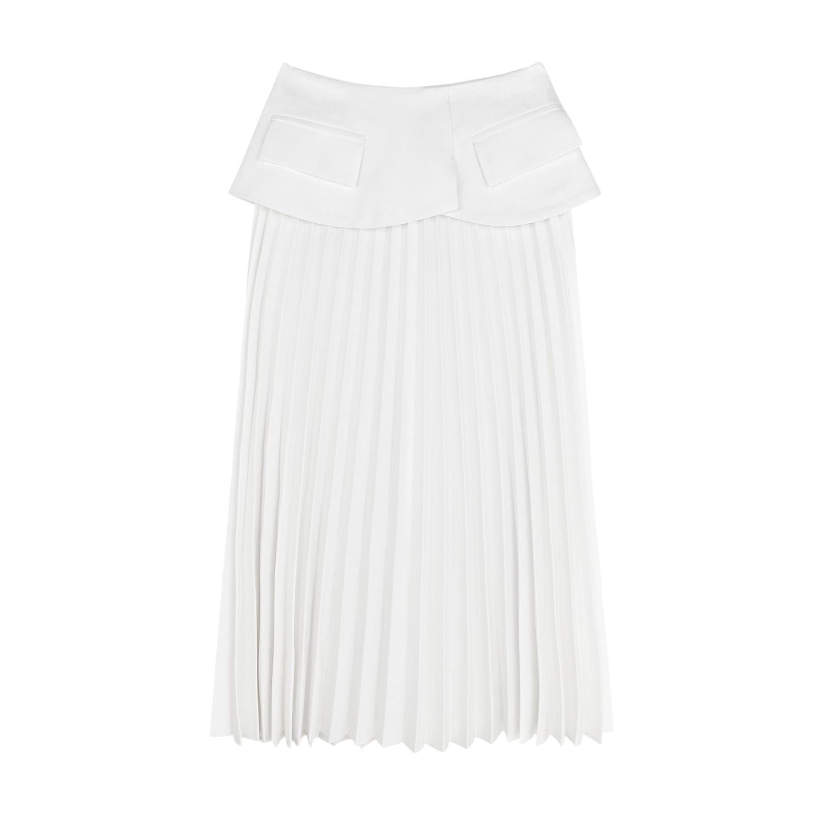 Chân váy dài xếp ly form peplum - V3997H