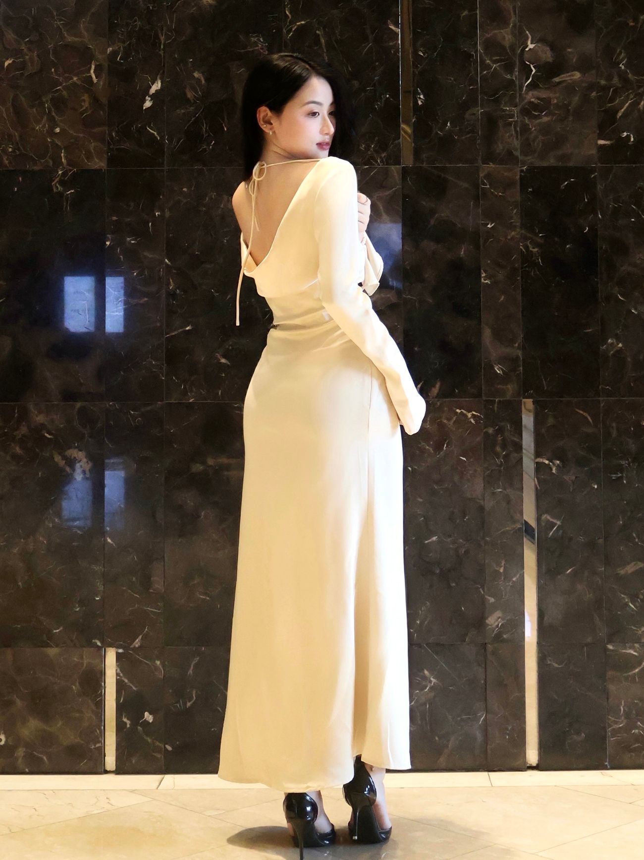 Đầm dự tiệc dài dáng suông - D4268B