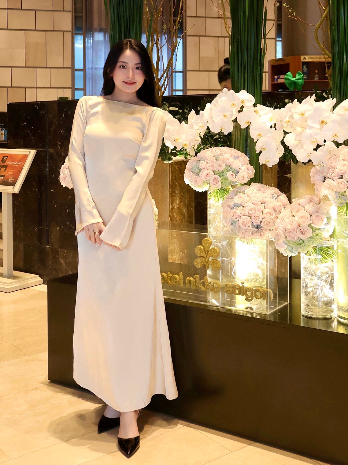 Đầm dự tiệc dài dáng suông - D4268B