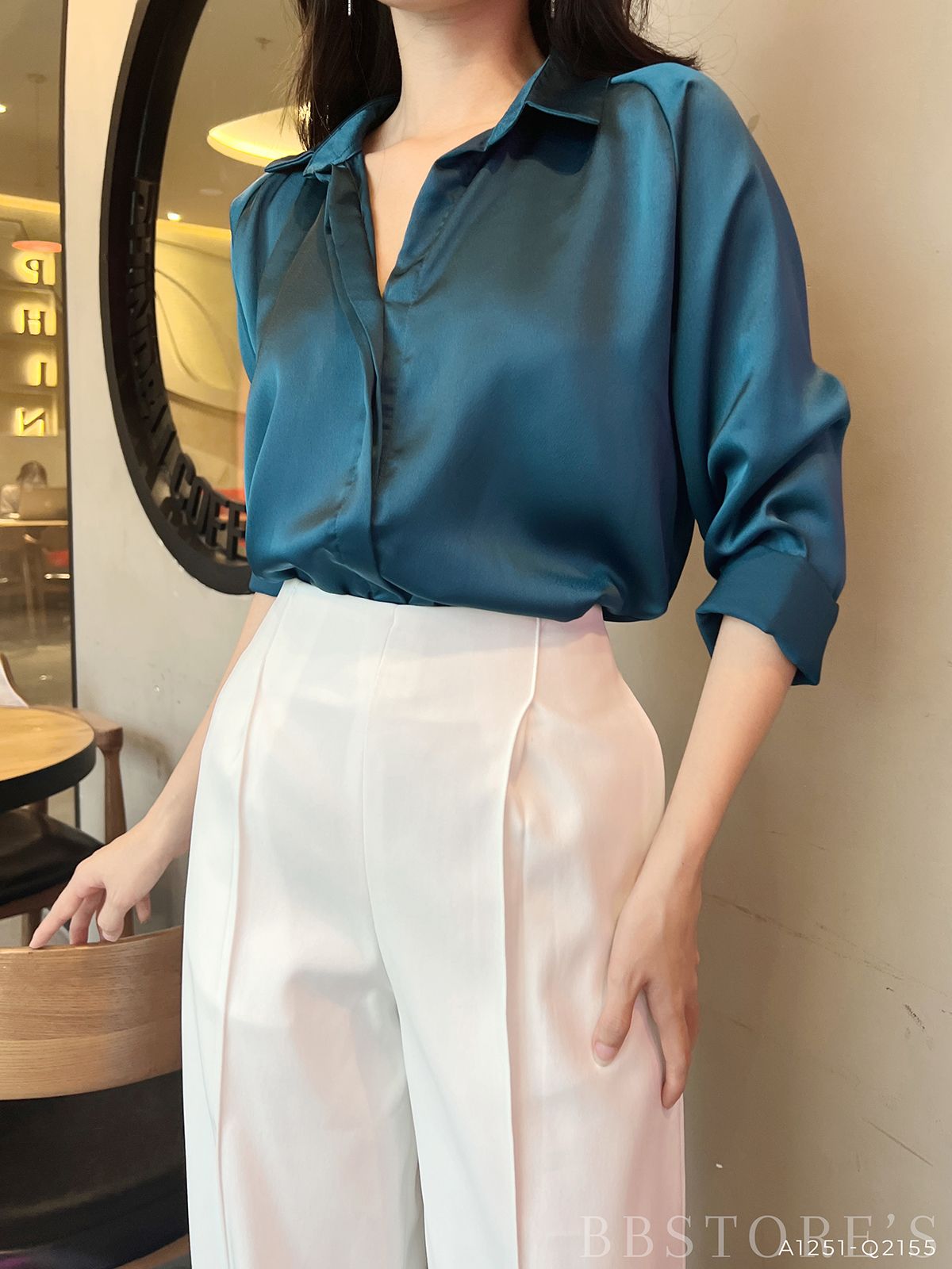 Áo sơ mi lụa công sở nhiều màu - A1251