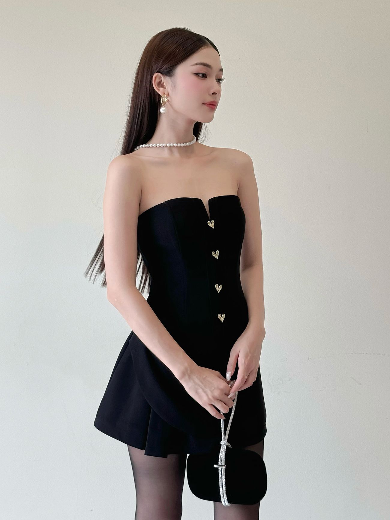 Set áo kiểu phối chân váy ngắn - K3784A