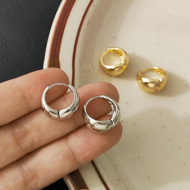 Bông tai nữ oval giọt nước-E11