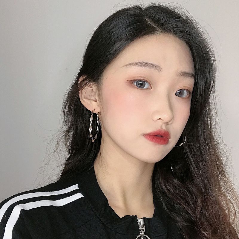 Bông tai khoen tròn dạng xoắn-E04