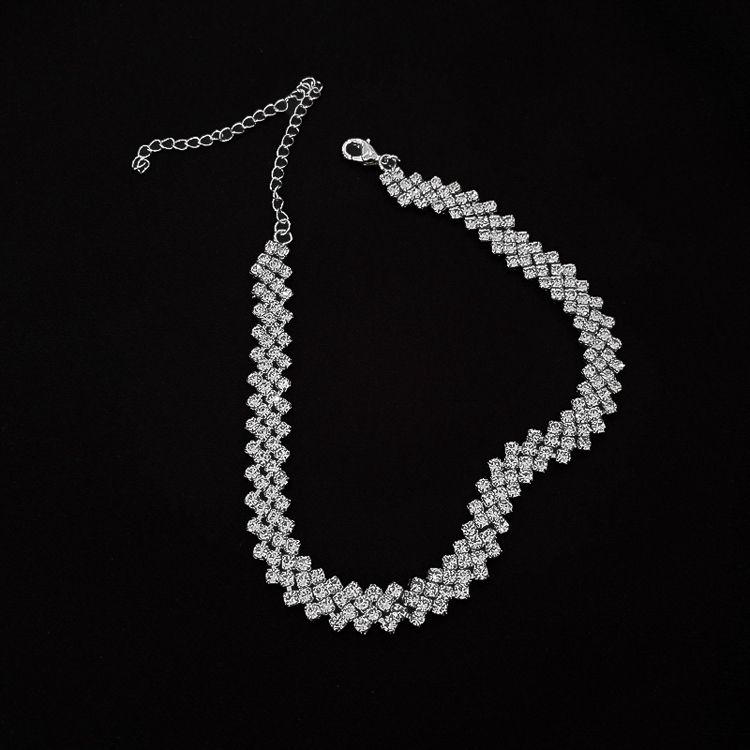 Dây chuyền nữ choker đính đá-N01