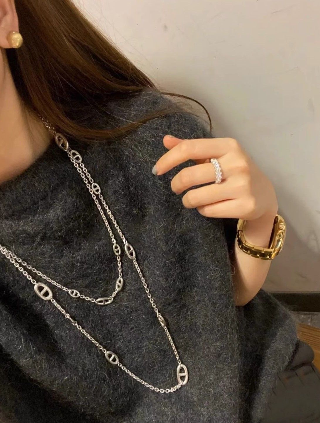 Dây chuyền nữ dài nhiều lớp-N09