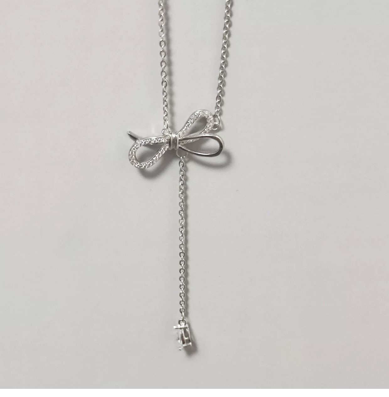 Dây chuyền nữ choker hình nơ dài-N08