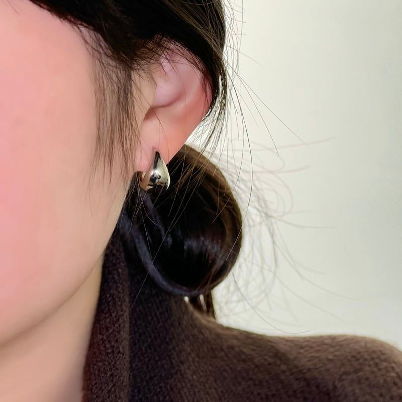 Bông tai nữ oval giọt nước-E11
