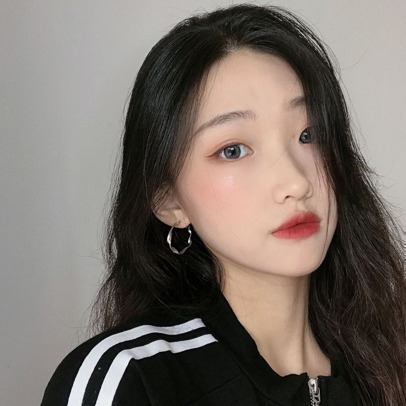 Bông tai khoen tròn dạng xoắn-E04