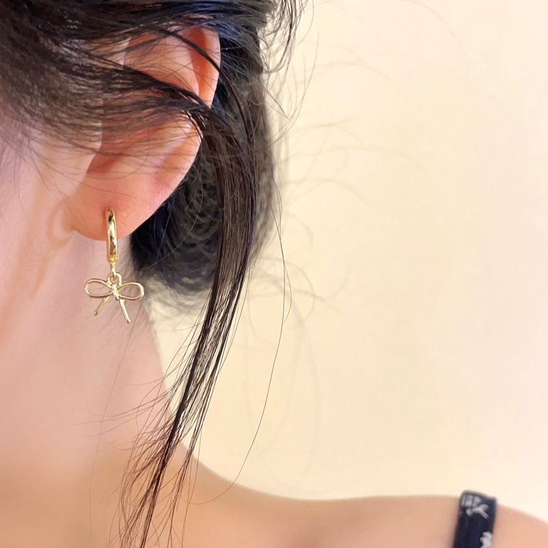 Bông tai nữ hình nơ tòn ten-E14