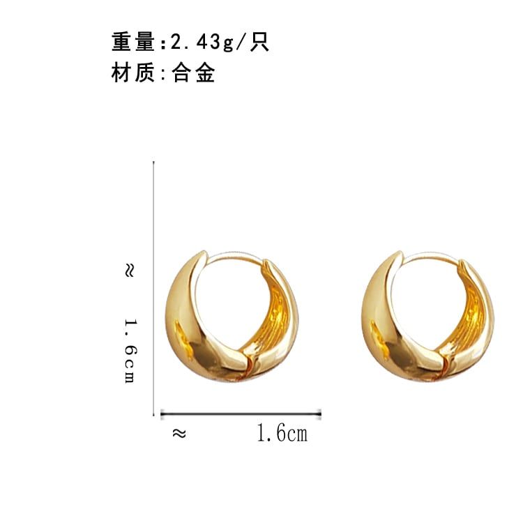 Bông tai nữ oval giọt nước-E11