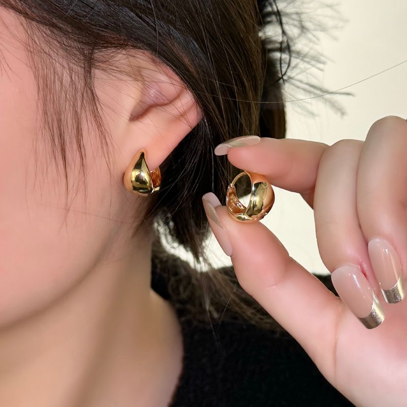 Bông tai nữ oval giọt nước-E11