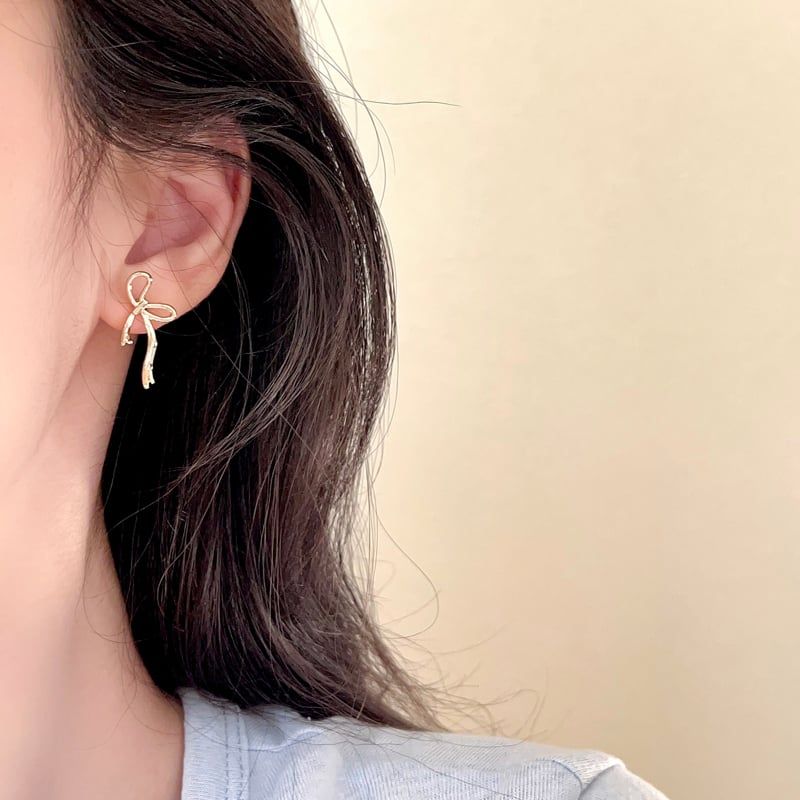 Bông tai nữ hình nơ-E05