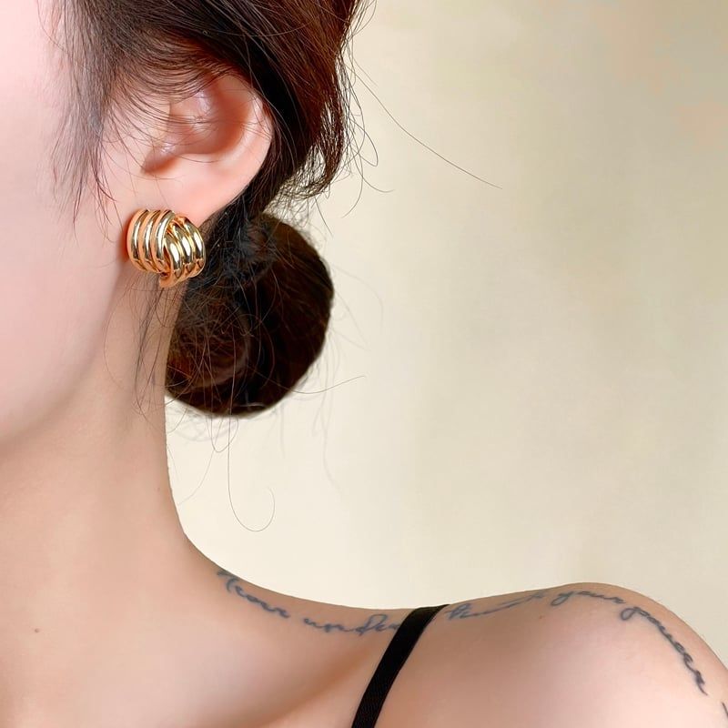 Bông tai nữ sợi xoắn-E07
